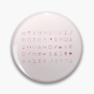 Pink Line Art_everyday icons Pin