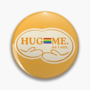 Hug Me as I Am – Bright Orange Pride flag Postcard