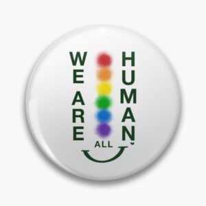 We Are All Human – Rainbow Smile Pride lgbtq+ Edition Pin