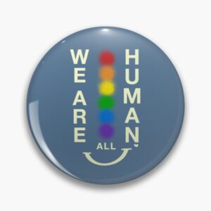 We Are All Human – Light Blue: Quiet Feeling Edition Pin