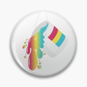 Pansexual Pride Overflow – Paint Can Art Pin