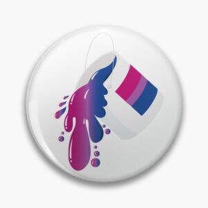 Bisexual Pride Overflow – Paint Can Art Pin