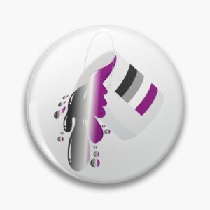 Asexual Pride Overflow – Paint Can Art Pin